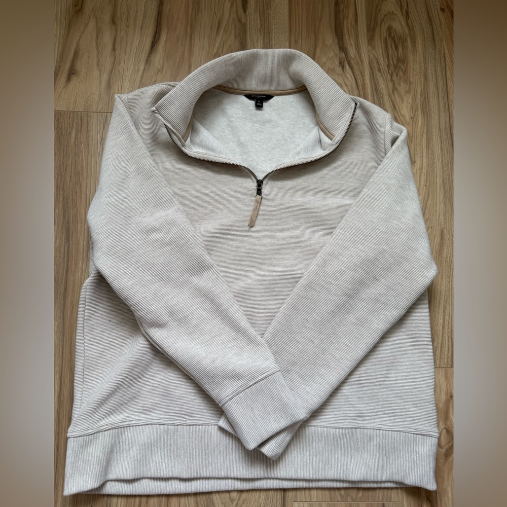 Banana Republic Light Beige Zip Pullover